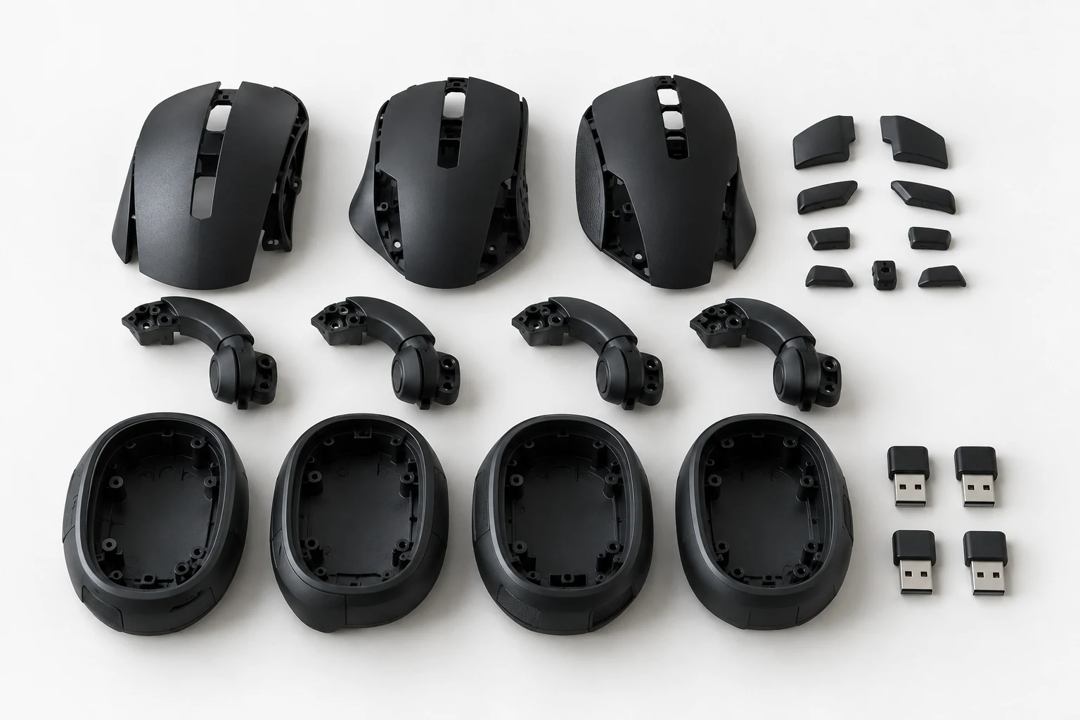 Illustration — Lot de pièces gaming et dongles